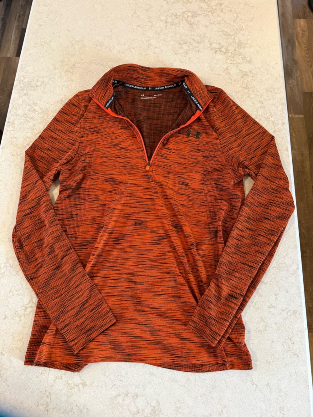 Under Armour Orange and Black Performance Quarter-Zip Top Men’s
